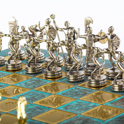 Шахматный набор "Олимпийские Игры" (36x36 см), доска патиновая