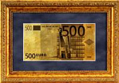 Картина на сусальном золоте «500 евро» Картина на сусальном золоте «500 евро»