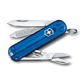 Нож-брелок VICTORINOX Classic SD Colors "Deep Ocean", 58 мм, 7 функций, полупрозрачный синий Нож-брелок VICTORINOX Classic SD Colors "Deep Ocean", 58 мм, 7 функций, полупрозрачный синий
