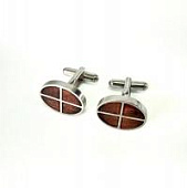 Запонки Cufflinks Inc. Овал с деревянными вставками CF23 Запонки Cufflinks Inc. Овал с деревянными вставками CF23