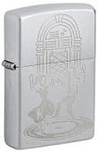 Зажигалка ZIPPO Vintage Dance с покрытием Satin Chrome, латунь/сталь, серебристая, 38x13x57 мм Зажигалка ZIPPO Vintage Dance с покрытием Satin Chrome, латунь/сталь, серебристая, 38x13x57 мм