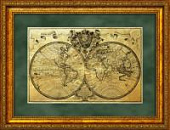 Картина на сусальном золоте «Карта странствий»