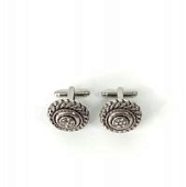 Запонки Cufflinks Inc. Круглые со стразами и узором Косичка CF18 Запонки Cufflinks Inc. Круглые со стразами и узором Косичка CF18