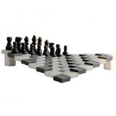 Шахматы из камня Scali, мрамор черный/белый, 14649/A