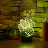 3D ночник Медвежонок и сердечко 3D ночник Медвежонок и сердечко