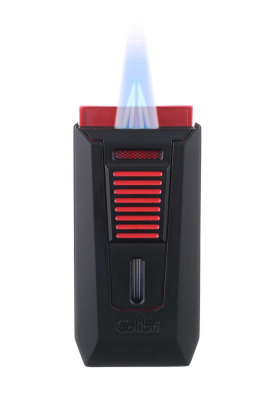Зажигалка сигарная Colibri Slide (двойное пламя), черно-красная, LI850T14