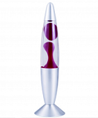Лава-лампа 35см Фиолетовая/Прозрачная (Воск) Silver
