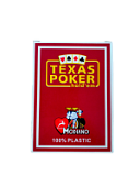 Карты для покера Texas Poker 100% пластик, Италия, красная рубашка Карты для покера Texas Poker 100% пластик, Италия, красная рубашка