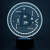 3D ночник Биткоин (Bitcoin) 3D ночник Биткоин (Bitcoin)
