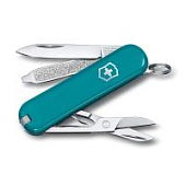 Нож-брелок VICTORINOX Classic SD Colors "Mountain Lake", 58 мм, 7 функций, тёмно-бирюзовый Нож-брелок VICTORINOX Classic SD Colors "Mountain Lake", 58 мм, 7 функций, тёмно-бирюзовый
