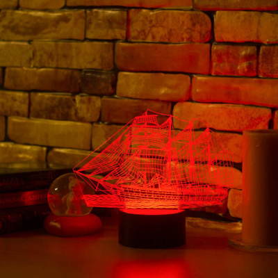 3D ночник Корабль - Парусник 3D ночник Корабль - Парусник