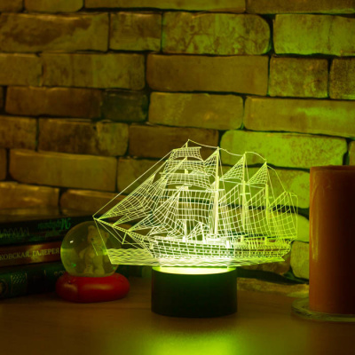 3D ночник Корабль - Парусник 3D ночник Корабль - Парусник