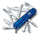 Нож перочинный VICTORINOX Huntsman, 91 мм, 15 функций, полупрозрачный синий Нож перочинный VICTORINOX Huntsman, 91 мм, 15 функций, полупрозрачный синий