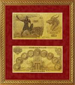Картина на сусальном золоте «Золотые Драконы Семи Королевств» (Игра Престолов) Картина на сусальном золоте «Золотые Драконы Семи Королевств» (Игра Престолов)