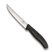 Нож Victorinox для стейков и пиццы, 12 см волнистое, черный Нож Victorinox для стейков и пиццы, 12 см волнистое, черный