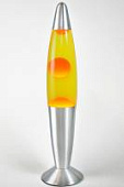 Лава-лампа 35см Оранжевая/желтая (Воск) Silver