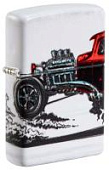 Зажигалка ZIPPO Hot Rod Design с покрытием 540 Matte, латунь/сталь, белая, матовая, 38x13x57 мм Зажигалка ZIPPO Hot Rod Design с покрытием 540 Matte, латунь/сталь, белая, матовая, 38x13x57 мм