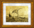 Картина на сусальном золоте «Ладья, старинный корабль»