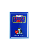Карты для покера Texas Poker 100% пластик, Италия, синяя рубашка Карты для покера Texas Poker 100% пластик, Италия, синяя рубашка