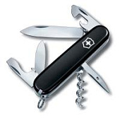 Нож перочинный VICTORINOX Spartan, 91 мм, 12 функций, чёрный Нож перочинный VICTORINOX Spartan, 91 мм, 12 функций, чёрный