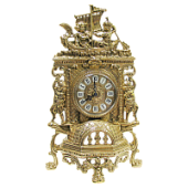 Часы каминные "Корабль" (плоские), золото Часы каминные "Корабль" (плоские), золото