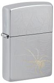 Зажигалка ZIPPO Spider Design с покрытием High Polish Chrome, латунь/сталь, серебристая, 38x13x57 мм Зажигалка ZIPPO Spider Design с покрытием High Polish Chrome, латунь/сталь, серебристая, 38x13x57 мм