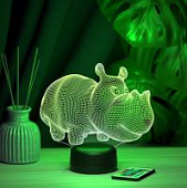 3D ночник Бегемотик 3D ночник Бегемотик