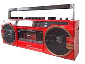Ретро-магнитофон EL-149BT "Ghettoblaster", красный Ретро-магнитофон EL-149BT "Ghettoblaster", красный