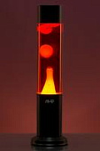 Лава лампа Amperia Tube Black Желтая/Красная (39 см)
