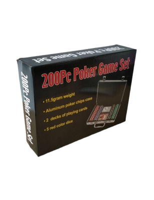 Набор для покера "Royal Flush" глянцевый на 200 фишек (арт. rf200)