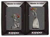 Набор ZIPPO Влюбленные зомби из двух зажигалок с покрытием Iron Stone™, серые, матовые Набор ZIPPO Влюбленные зомби из двух зажигалок с покрытием Iron Stone™, серые, матовые