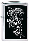 Зажигалка ZIPPO Tigre с покрытием Brushed Chrome, латунь/сталь, серебристая, матовая, 38x13x57 мм Зажигалка ZIPPO Tigre с покрытием Brushed Chrome, латунь/сталь, серебристая, матовая, 38x13x57 мм