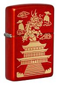 Зажигалка ZIPPO Eastern Design с покрытием Metallic Red, латунь/сталь, красная, 38x13x57 мм Зажигалка ZIPPO Eastern Design с покрытием Metallic Red, латунь/сталь, красная, 38x13x57 мм