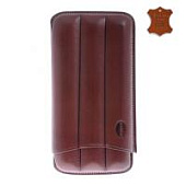 Чехол Jemar на 3 сигары, натуральная кожа 110-3-XL-Brown Чехол Jemar на 3 сигары, натуральная кожа 110-3-XL-Brown