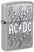 Зажигалка ZIPPO AC/DC с покрытием Street Chrome, латунь/сталь, серебристая, 38x13x57 мм Зажигалка ZIPPO AC/DC с покрытием Street Chrome, латунь/сталь, серебристая, 38x13x57 мм