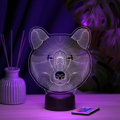 3D ночник Медведь 3D ночник Медведь