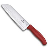Нож Victorinox сантоку, лезвие 17 см прямое, красный Нож Victorinox сантоку, лезвие 17 см прямое, красный