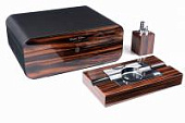 Настольный набор сигарных аксессуаров Gentili, SET-SV75-Black Настольный набор сигарных аксессуаров Gentili, SET-SV75-Black