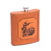 Фляга походная 0,45л, обтянутая натуральной кожей Фляга походная 0,45л, обтянутая натуральной кожей