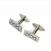 Запонки Cufflinks Inc. Прямоугольные с рисунком из синей эмали CF47 Запонки Cufflinks Inc. Прямоугольные с рисунком из синей эмали CF47