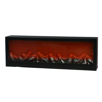 Декоративный настольный камин NEON-NIGHT "Хайтек", с эффектом живого огня, 3хC/USB, черный