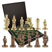 Шахматный набор "Византийская Империя" (20х20 см), доска зеленая