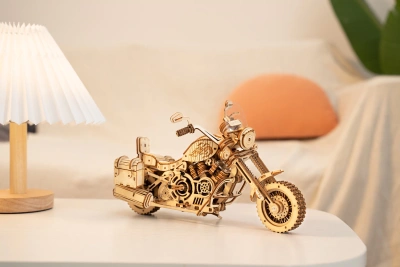 Деревянный механический конструктор Robotime Круизный мотоцикл Cruiser Motorcycle