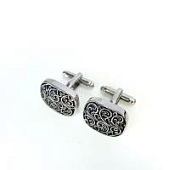 Запонки Cufflinks Inc. Прямоугольник из гладкой стали с винтажными прорезями, CF32 Запонки Cufflinks Inc. Прямоугольник из гладкой стали с винтажными прорезями, CF32