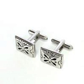 Запонки Cufflinks Inc. Стальной прямоугольник с изображением "Х", CF46 Запонки Cufflinks Inc. Стальной прямоугольник с изображением "Х", CF46