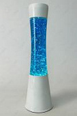 Лава-лампа 39см CG White Синяя/Блёстки (Глиттер)