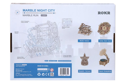 Деревянный конструктор-серпантин Robotime - Ночной город (Marble Night City)