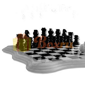 Шахматы из камня Scali, мрамор черный/белый, 14662