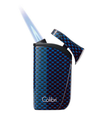 Зажигалка сигарная Colibri Falcon, синий карбон, LI310T8