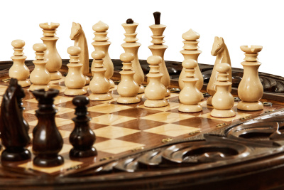 Шахматы резные в ларце "Круг Света" 50, Haleyan